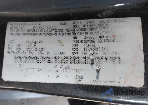 2016 Ford Fiesta Se z USA, uszkodzony, nr VIN 3FADP4BJ5GM164786